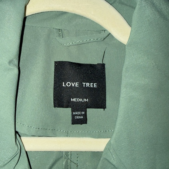 Love Tree Olive Double-Breasted Trench Coat - Picture 2 of 3